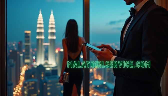 KL Escort Couple in formal wear overlooking Kuala Lumpur skyline, premium escort girl service Girl Service